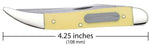 Case 00120 Fishing Knife Yellow Synthetic Knife 320094F SS USA Made