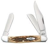 Case 00128 Stockman Knife Jig Amber Bone 6347 SS NIB