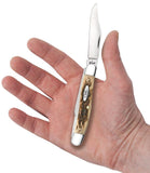 Case 00128 Stockman Knife Jig Amber Bone 6347 SS NIB
