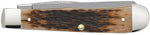 Case 00164 Trapper Amber Jig Bone Knife Stainless 6254 SS USA Made