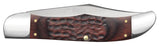 Case 00189 Folding Hunter 2 Blade Rosewood Knife w/ Sheath 6265 SS USA Made
