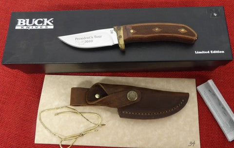 Buck 0005RWSSH 005 Gen 5 2010 President's Knife Hand Signed by Chuck & Josh Limited Edition Shepherd Hills Cutlery Rosewood Highly Polished #34/100