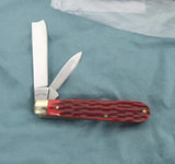 Boker Magnum 01SC110 Jack Knife 2 Blade Knife Raz Razor Red Bone