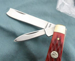 Boker Magnum 01SC110 Jack Knife 2 Blade Knife Raz Razor Red Bone