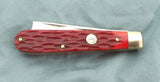 Boker Magnum 01SC110 Jack Knife 2 Blade Knife Raz Razor Red Bone