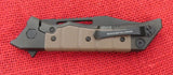 Zero Tolerance Knife by Kershaw ZT 0223 Tim Galyean Flipper 20CV Earth Brown G10/ Black Titanium  USA Made