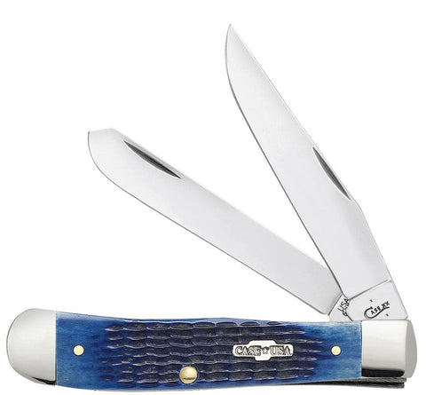 Case 02800 Trapper Blue Jig Bone Knife 6254 SS USA Made