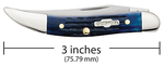 Case 02804 Small Texas Toothpick Pocket Knife Rogers Corn Cob Jig Blue Bone USA Made 610096 SS