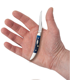 Case 02804 Small Texas Toothpick Pocket Knife Rogers Corn Cob Jig Blue Bone USA Made 610096 SS