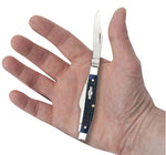 Case 02806 Medium Stockman 3 1/4" Slip Joint Pocket Knife Jig Blue Bone USA 6344 SS