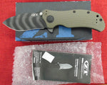 Zero Tolerance Knife by Kershaw ZT 0301 Strider/Onion Assisted Folder S30V Tiger Stripe Blade Ranger Green G10/Titanium USA NOS 0300