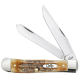 Case 03573 Trapper Pocket Knife 6.5 BoneStag Handle USA Made 6.5254 SS