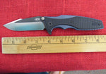 Zero Tolerance Knife by Kershaw ZT 0393 Rick Hinderer Flipper 20CV Two-Tone Blade Blue Titanium\G10 Overlays Handles USA