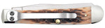 Case 06540 Trapper w/ Pocket Clip Amber Jig Bone Knife 6254C SS USA Made