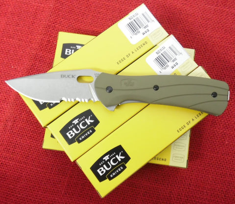 Buck 0845BO2 845 Vantage Force Pocket Knife S30V OD Green GRN Handle USA Made 2023 Build-Out