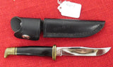 Buck 0102-BP 102 Woodsman Hunting Knife 1990 Polished Blade Brass Guard & Butt USA Lot#102-1