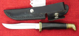 Buck 0102-BP 102 Woodsman Hunting Knife 1990 Polished Blade Brass Guard & Butt USA Lot#102-1