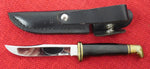 Buck 0102-BP 102 Woodsman Hunting Knife 1990 Polished Blade Brass Guard & Butt USA Lot#102-1