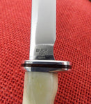 Buck 0102 102 Woodsman 2012 Smooth Bone Handle Knife Distressed Leather Sheath Lot#102-40
