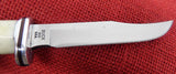 Buck 0102 102 Woodsman 2012 Smooth Bone Handle Knife Distressed Leather Sheath Lot#102-40