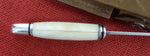 Buck 0102 102 Woodsman 2012 Smooth Bone Handle Knife Distressed Leather Sheath Lot#102-40