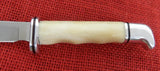 Buck 0102 102 Woodsman 2012 Smooth Bone Handle Knife Distressed Leather Sheath Lot#102-40