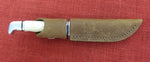 Buck 0102 102 Woodsman 2012 Smooth Bone Handle Knife Distressed Leather Sheath Lot#102-40