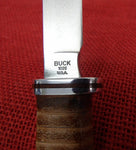 Buck 0102 102 Woodsman 2011 Leather Handle Knife Distressed Leather Sheath Lot#102-41