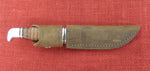 Buck 0102 102 Woodsman 2011 Leather Handle Knife Distressed Leather Sheath Lot#102-41