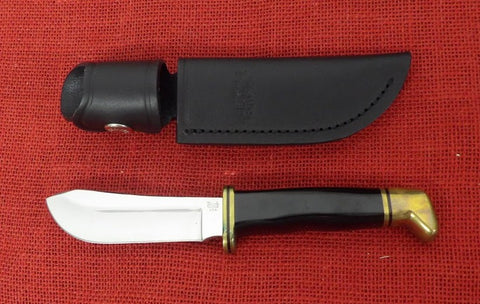 Buck 0103 103 Skinner Brass Guard/Pommel Black Handle Highly Polished lot#103-46