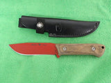Buck 0104WAS 104 Compadre Camp Knife 2015 Red Powder Coated 5160 Walnut USA BU-519