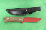 Buck 0104WAS 104 Compadre Camp Knife 2015 Red Powder Coated 5160 Walnut USA BU-519