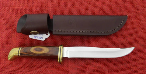 Buck 0105BRS 105 Pathfinder Cocobolo w/ Brass Fixed Blade Knife 1996 USA Lot#105-39