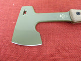 Buck 0106 106 Compadre Axe Knife Green Coated 5160 Blade Micarta USA BU-625