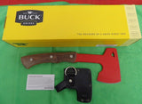 Buck 0106WAS 106 Compadre Axe Hatchet Knife 5160 Steel Red Powder Coat Walnut Dymondwood USA 2015