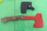 Buck 0106WAS 106 Compadre Axe Hatchet Knife 5160 Steel Red Powder Coat Walnut Dymondwood USA 2015