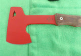Buck 0106WAS 106 Compadre Axe Hatchet Knife 5160 Steel Red Powder Coat Walnut Dymondwood USA 2015