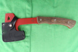 Buck 0106WAS 106 Compadre Axe Hatchet Knife 5160 Steel Red Powder Coat Walnut Dymondwood USA 2015