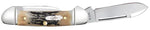 Case 10758 Baby Butterbean Knife Genuine Stag Fluted w/Tin 52132 SS