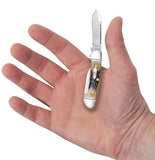Case 10758 Baby Butterbean Knife Genuine Stag Fluted w/Tin 52132 SS