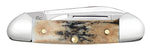 Case 10758 Baby Butterbean Knife Genuine Stag Fluted w/Tin 52132 SS