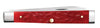 Case 10847 Baby Doc Knife Dark Red Jig Flag Shield Spatula Blade 6282SP SS