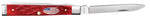 Case 10847 Baby Doc Knife Dark Red Jig Flag Shield Spatula Blade 6282SP SS