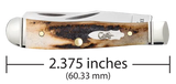 Case 10862 Tiny Trapper Knife Stag Stainless USA w/ Tin 2026