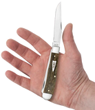 Case 10865 Trapper Knife Smooth Olive Bone w/ Tin 6254 SS
