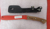 Buck 0108WAS 108 Compadre Red Froe Knife 5160 Chopper Micarta USA BU-633