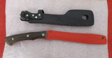 Buck 0108WAS 108 Compadre Red Froe Knife 5160 Chopper Micarta USA BU-633