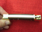 Buck 0110 110PR Finger-Grooved Folding Hunter Knife PRCA Etch USA Made 1994 Leather Sheath Lot#110-112