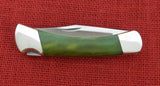 Buck 0110 110 Green Bone Nickel Silver Bolsters Folding Hunter Knife USA 2008 SN#113 Lot#110-120 (Copy)