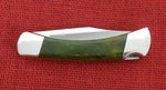 Buck 0110 110 Green Bone Nickel Silver Bolsters Folding Hunter Knife USA 2008 SN#113 Lot#110-120 (Copy)